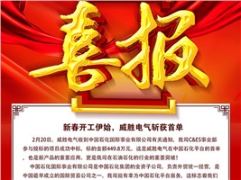 新春開工伊始，威勝電氣斬獲首單